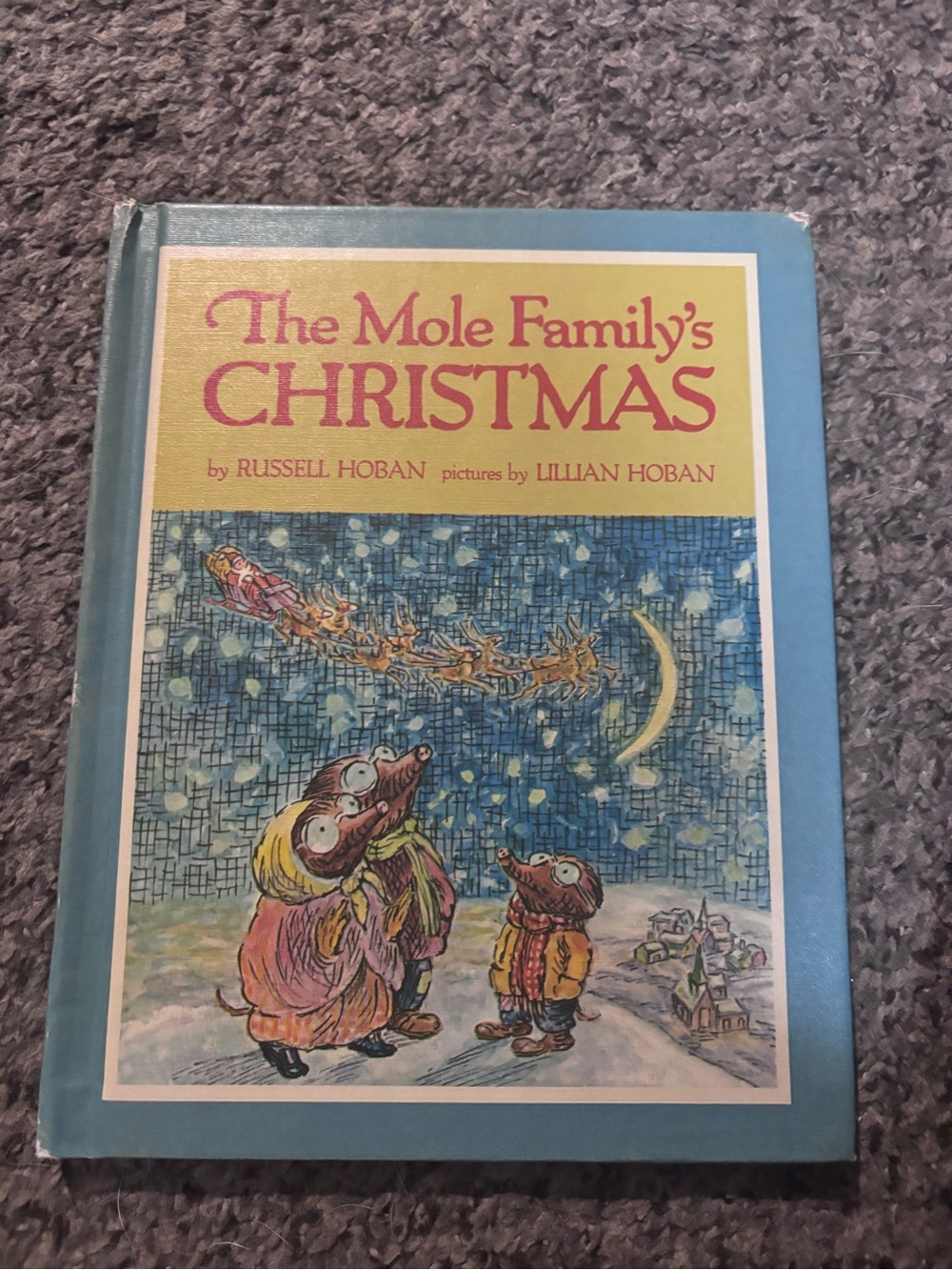 The Mole Family's Christmas Hardcover Book - Blue Cover